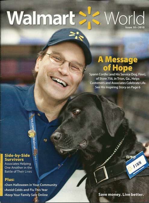 Spann Cordle pictured on the cover of Walmart World magazine
